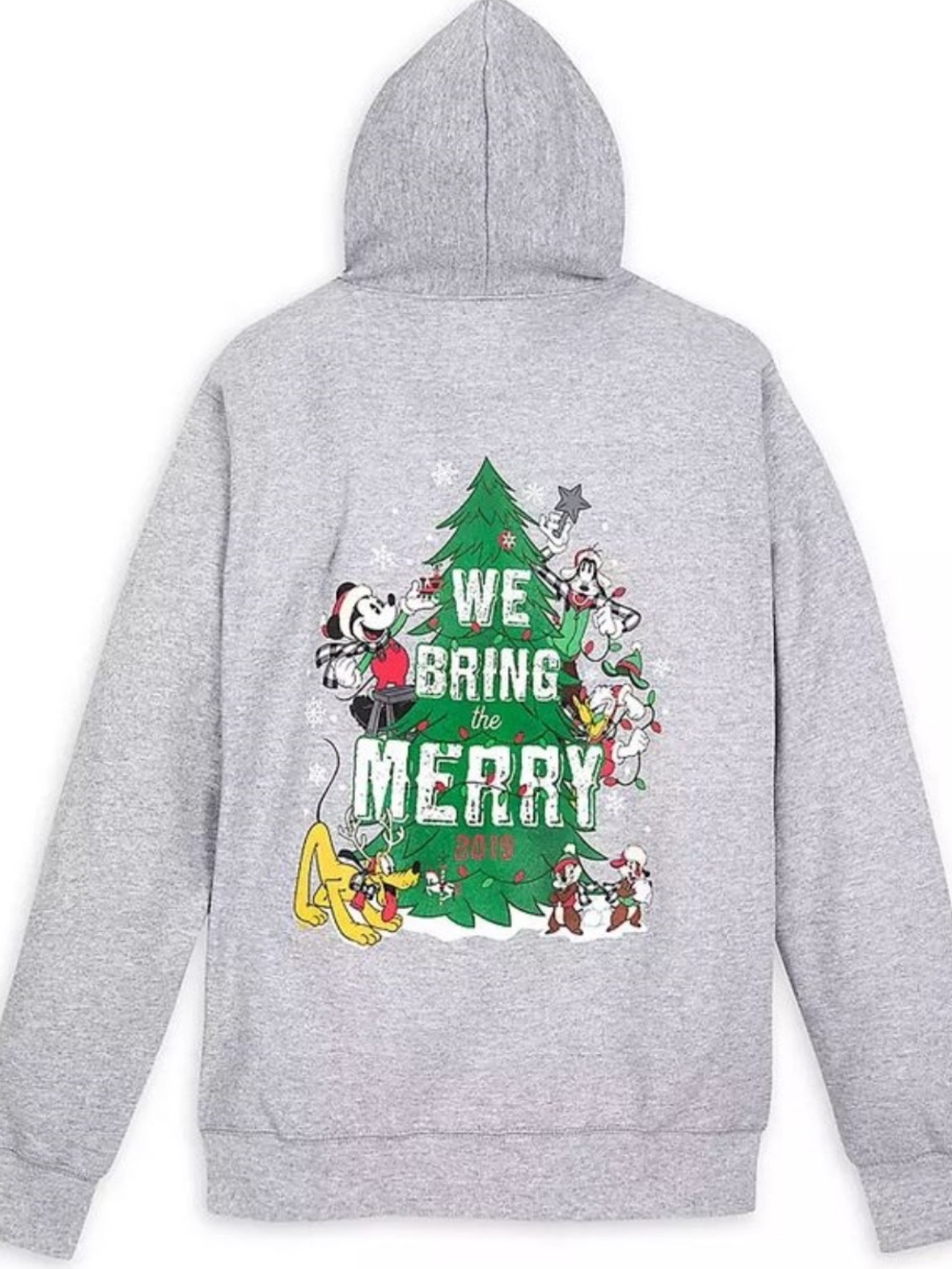 Disney Gray Zip-Up Hoodie with Castle Embroidery